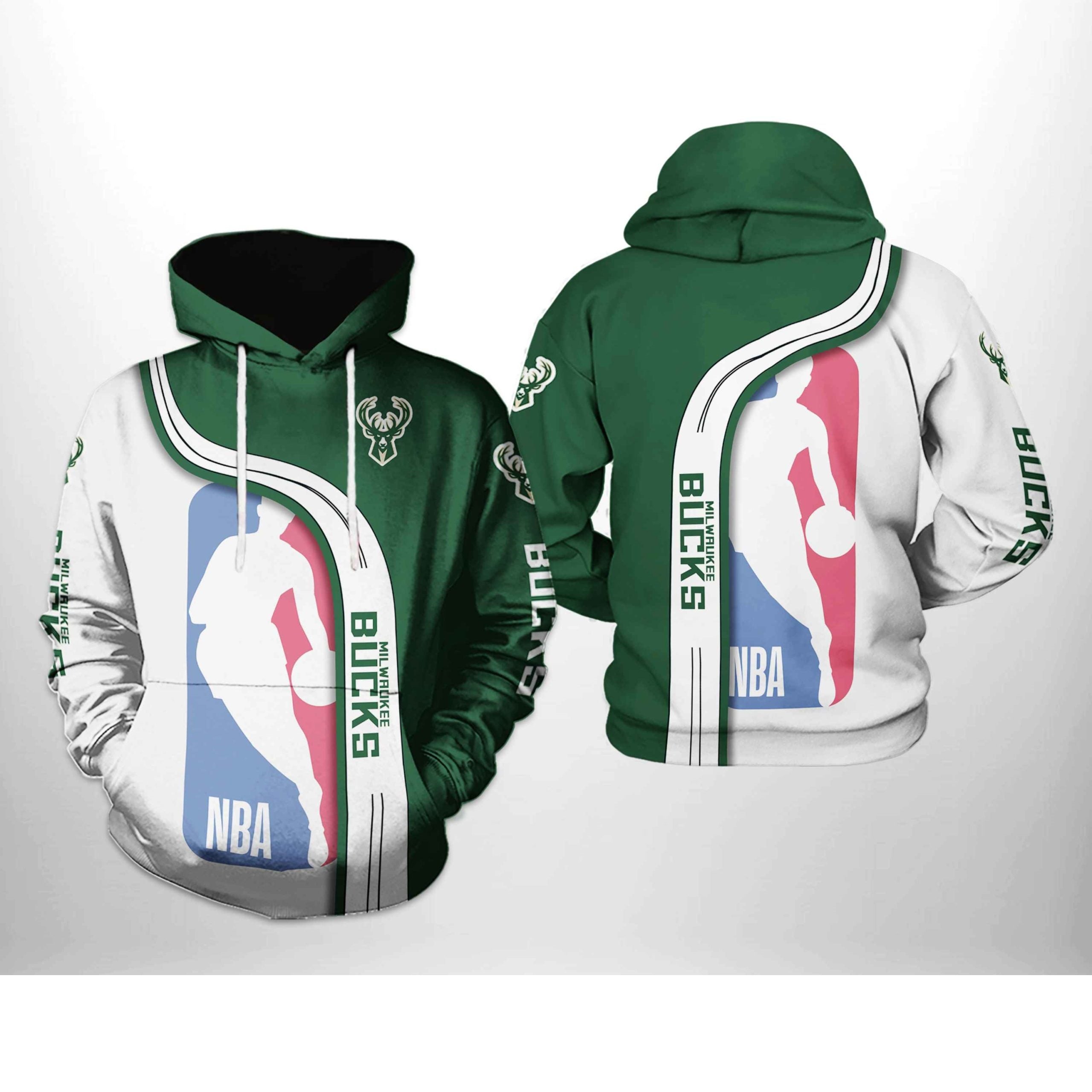 Men's Milwaukee Bucks Mitchell & Ness Color Block Hoodie 2.0 – Official Nba Pullover